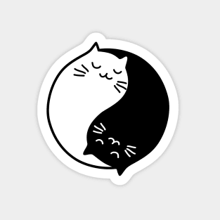 Cute yin yang cats Sticker